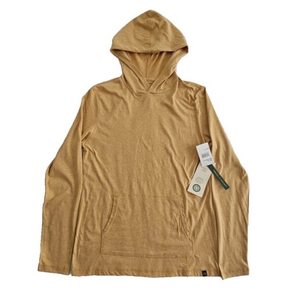 Threads 4 Thought Tops - Threads For Thought Hoodie Women's S Golden Wheat Long Sleeve Slubby Cotton NEW